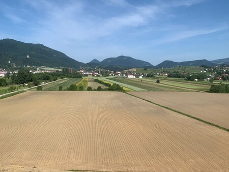 Slikano iz Graščaka proti Slovenskim Konjicam